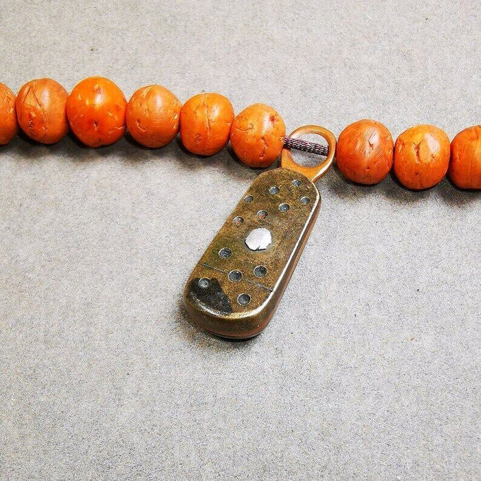 Pendant,Mantra Dot Charm Amulet 1.34" - Tibetan Buddhist amulet, view 6
