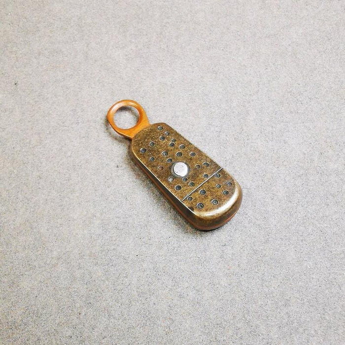 Pendant,Mantra Dot Charm Amulet 1.34" - Tibetan Buddhist amulet, view 8
