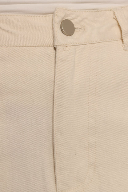 Dana Denim Midi Skirt - Cream