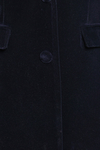 Clive Velvet Blazer - Navy
