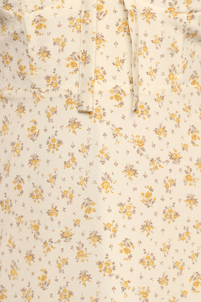 Joss Mini Dress - Cream Yellow