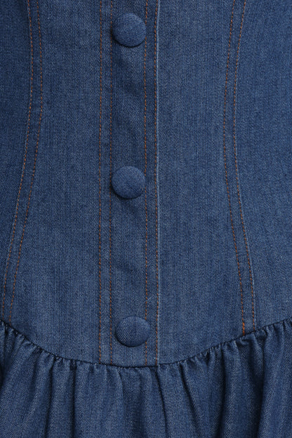 Tiziana Mini Dress - Indigo Denim