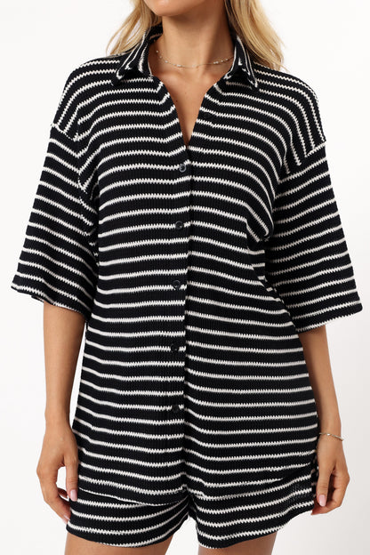Linnea Short Set - Black White