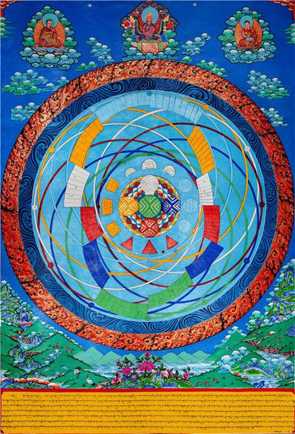 PLANET MANDALAS Image - Tibetan thangka painting, front view