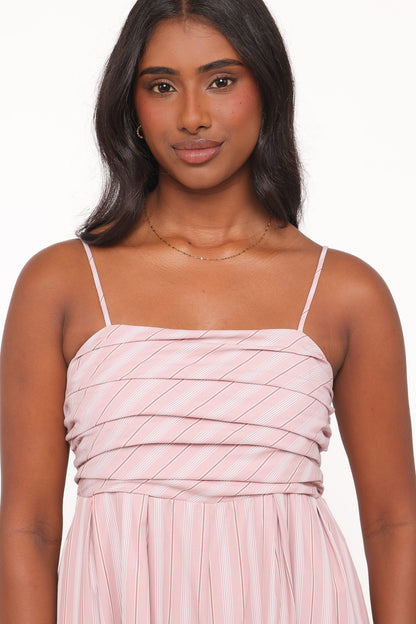 Pricilla Jumpsuit - Pink Stripe