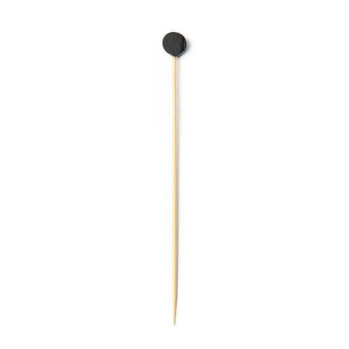 RiteEarth - 4.75" Bamboo Pick - Hocky Puck, 100Pcs/Bg, 10 Bgs/Bx - PB473