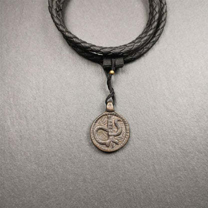 Rod of Asclepius Amulet 0.87" - Tibetan Buddhist amulet, view 4