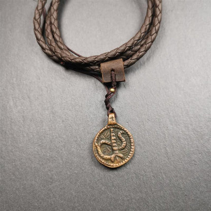 Rod of Asclepius Amulet 0.87" - Tibetan Buddhist amulet, view 5