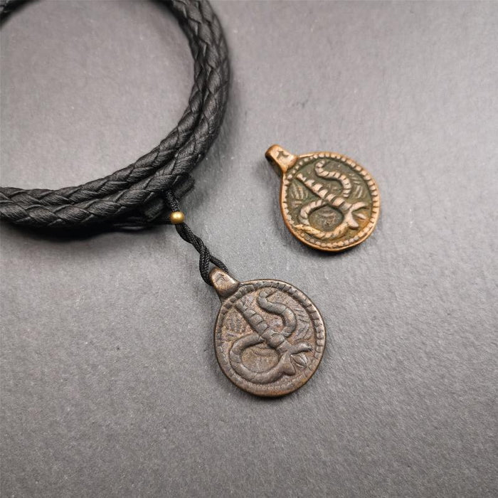 Rod of Asclepius Amulet 0.87" - Tibetan Buddhist amulet, view 7