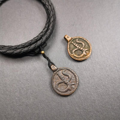 Rod of Asclepius Amulet 0.87" - Tibetan Buddhist amulet, view 7