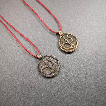 Rod of Asclepius Amulet 0.87" - Tibetan Buddhist amulet, view 8