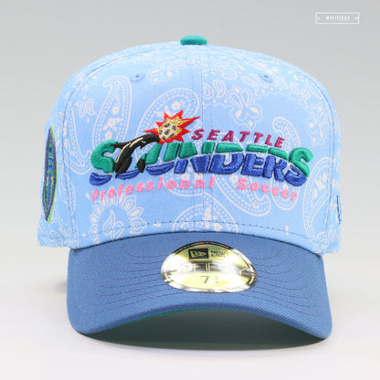 SEATTLE SOUNDERS RETRO PROFESSIONAL SOCCER ORCA PAISLEY NEW ERA FITTED CAP