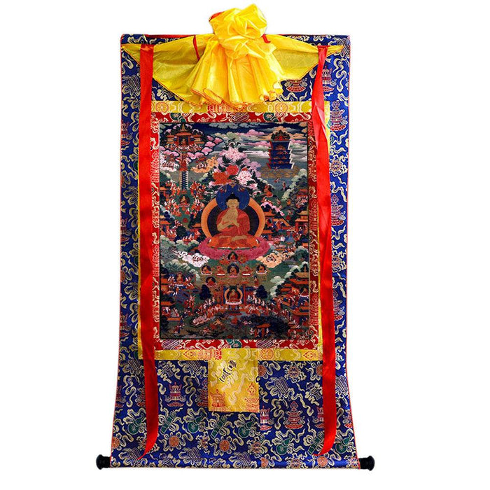 Shakyamuni - 17th Century - Tibetan thangka painting, view 4