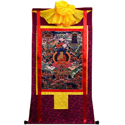 Shakyamuni - 17th Century - Tibetan thangka painting, view 5