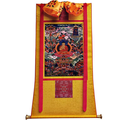 Shakyamuni - 17th Century - Tibetan thangka painting, view 6