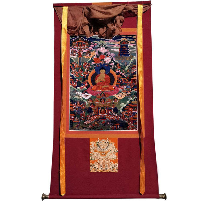 Shakyamuni - 17th Century - Tibetan thangka painting, view 7