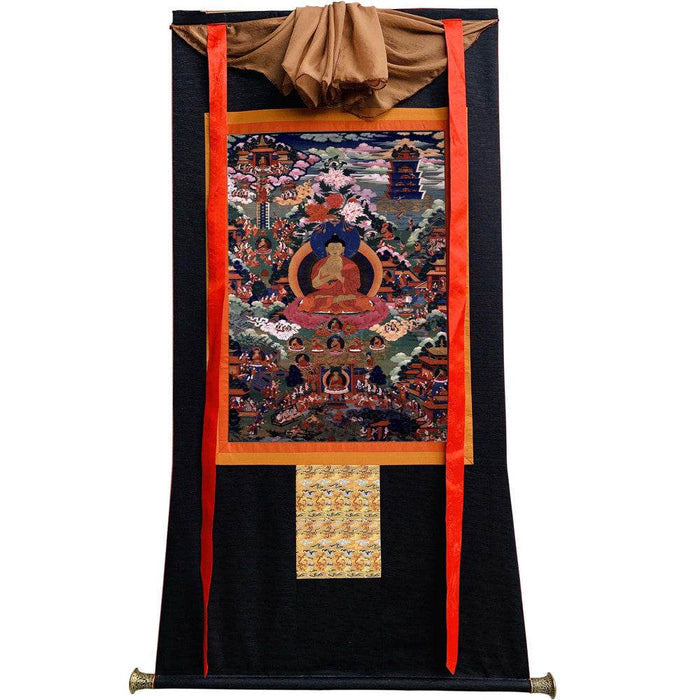 Shakyamuni - 17th Century - Tibetan thangka painting, view 8