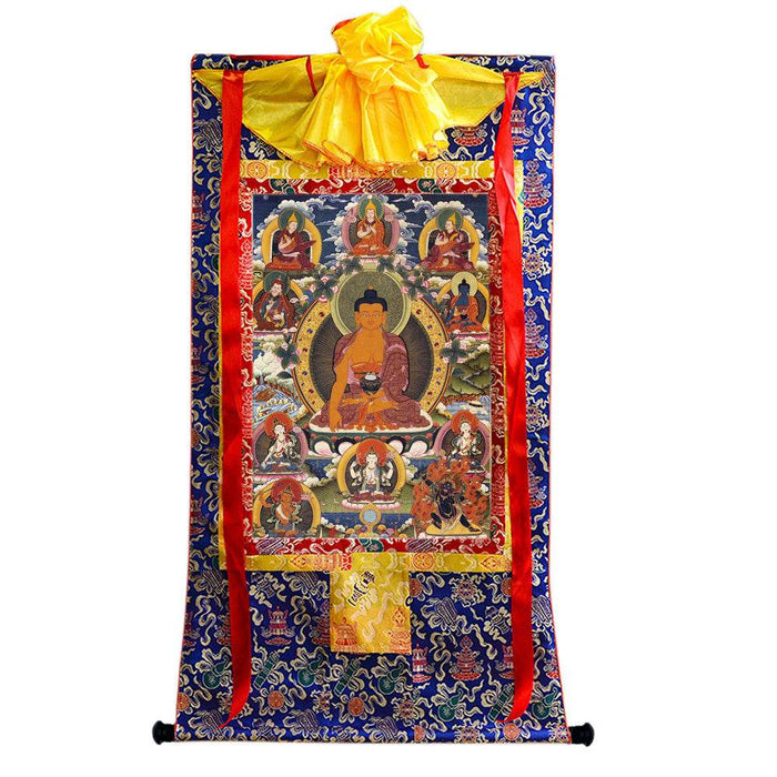 Shakyamuni - 18th Century - Tibetan thangka painting, view 4