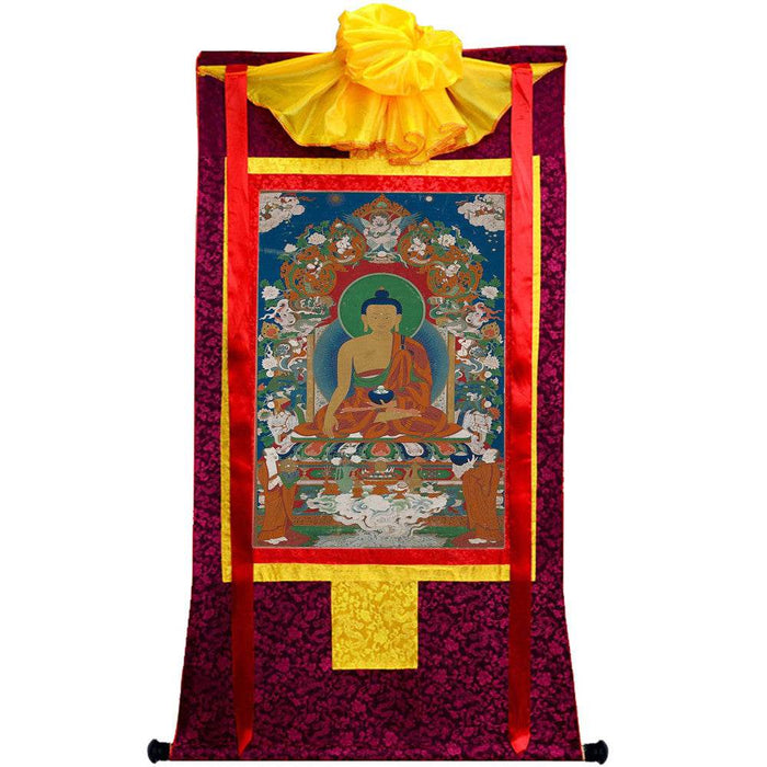 Shakyamuni - 18th Century - Tibetan thangka painting, view 5