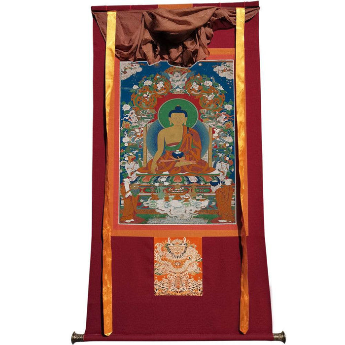 Shakyamuni - 18th Century - Tibetan thangka painting, view 7
