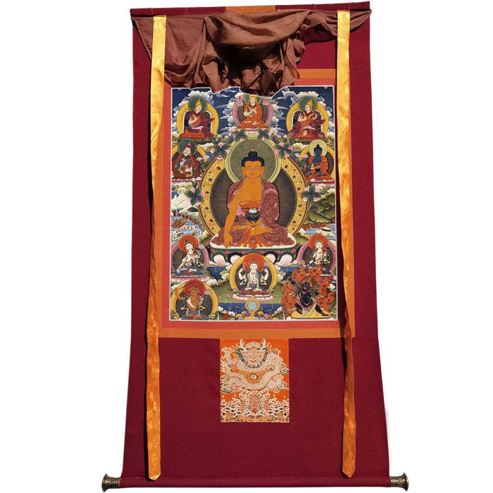 Shakyamuni - 18th Century - Tibetan thangka painting, view 7