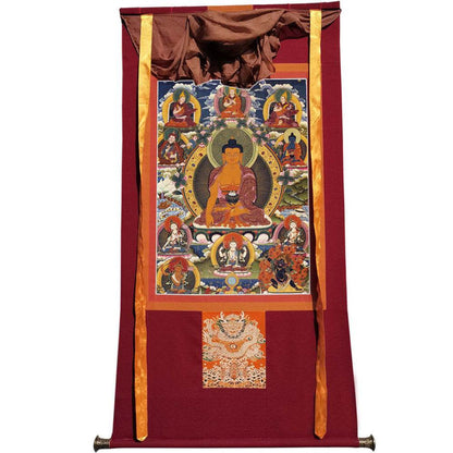 Shakyamuni - 18th Century - Tibetan thangka painting, view 7