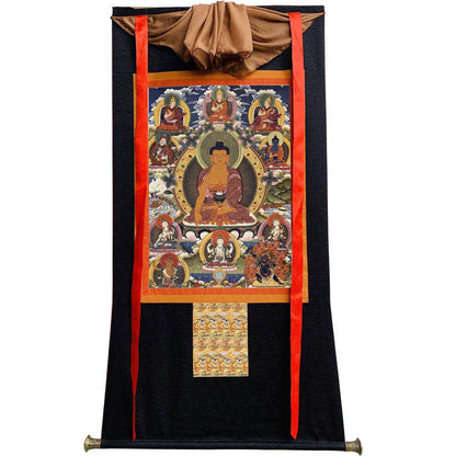 Shakyamuni - 18th Century - Tibetan thangka painting, view 8