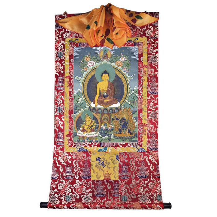 Shakyamuni Image - Tibetan thangka painting, view 7
