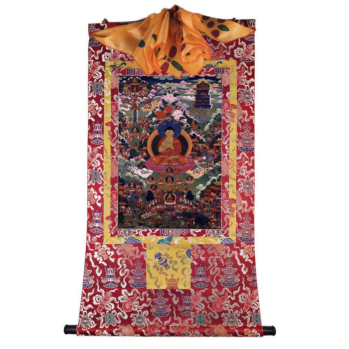 Shakyamuni Image - Tibetan thangka painting, view 7