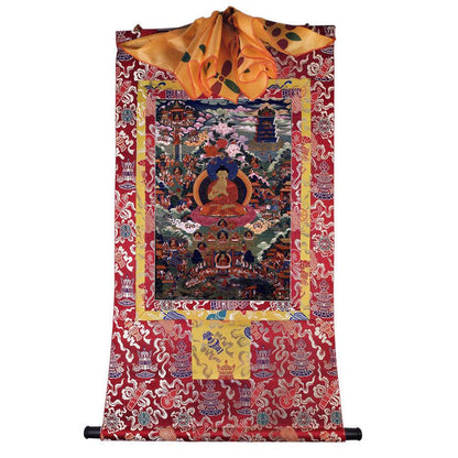 Shakyamuni Image - Tibetan thangka painting, view 7