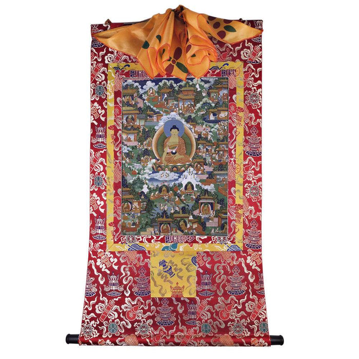 Shakyamuni Image - Tibetan thangka painting, view 7