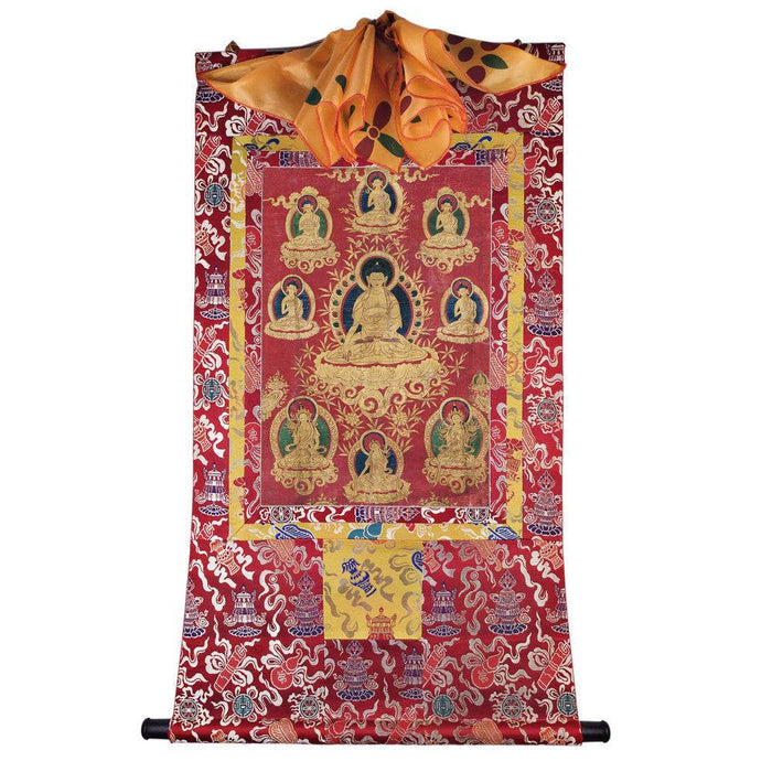 Shakyamuni Image - Tibetan thangka painting, view 7