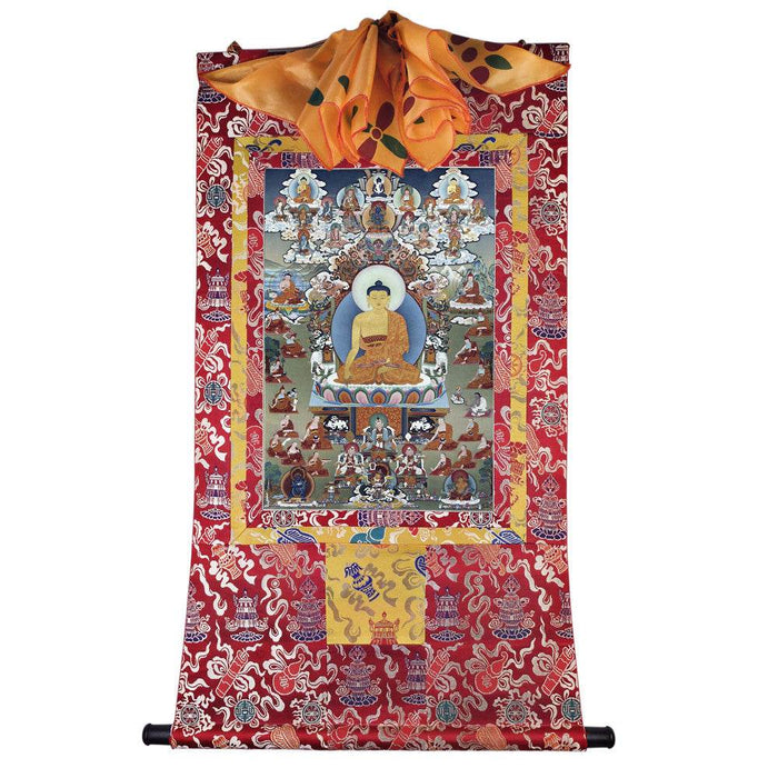 Shakyamuni Image - Tibetan thangka painting, view 7