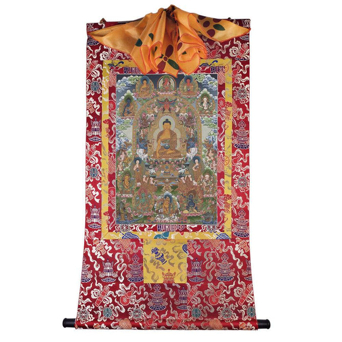 Shakyamuni Image - Tibetan thangka painting, view 7