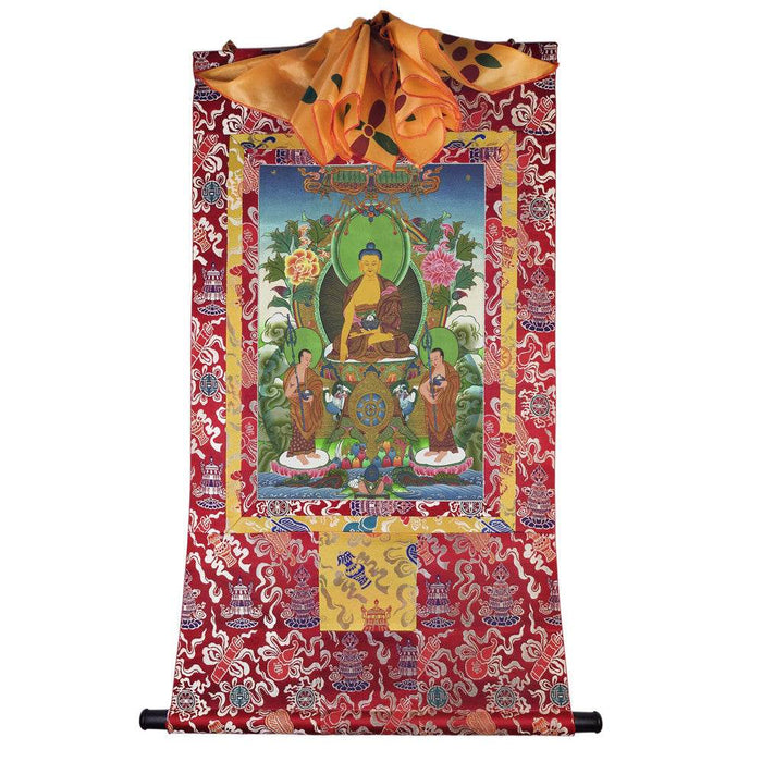 Shakyamuni Image - Tibetan thangka painting, view 7