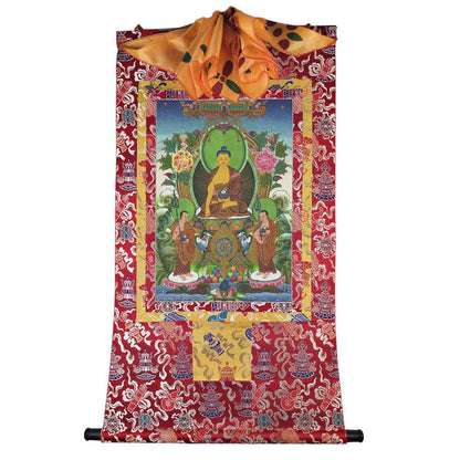 Shakyamuni Image - Tibetan thangka painting, view 7