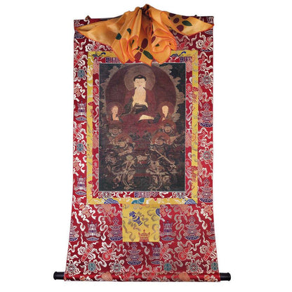 Shakyamuni Image - Tibetan thangka painting, view 7