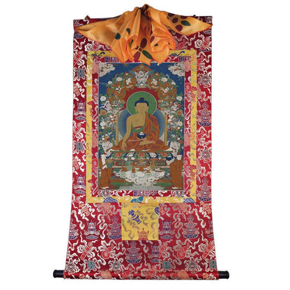 Shakyamuni Image - Tibetan thangka painting, view 7