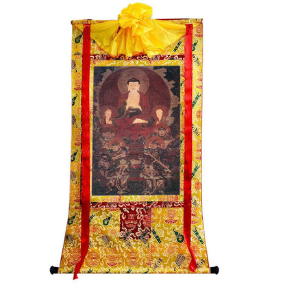 Shakyamuni Image - Tibetan thangka painting, view 8