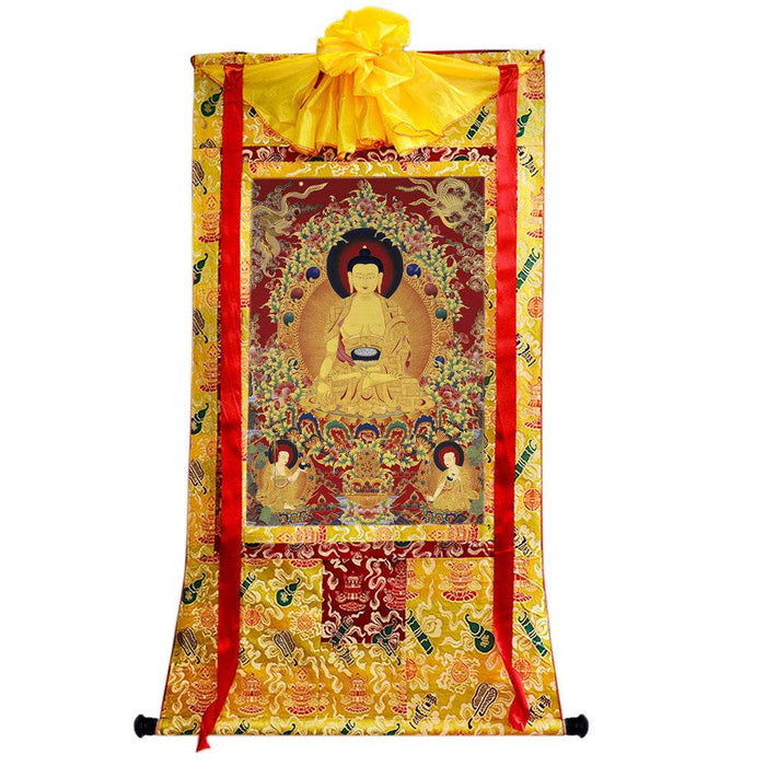 Shakyamuni Image - Tibetan thangka painting, view 8