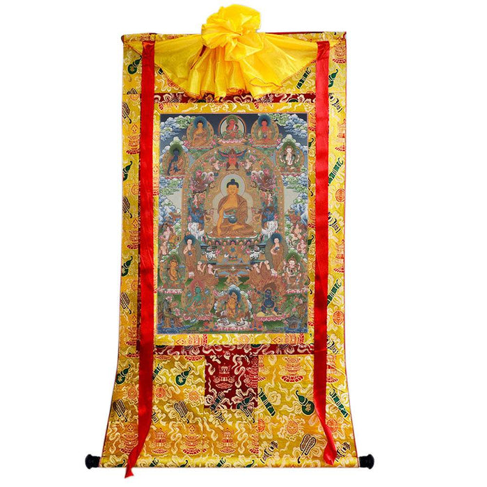 Shakyamuni Image - Tibetan thangka painting, view 8