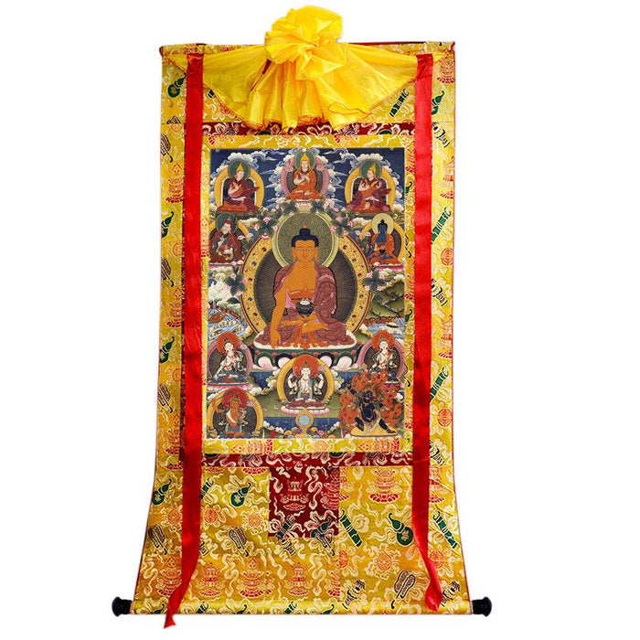 Shakyamuni Image - Tibetan thangka painting, view 8