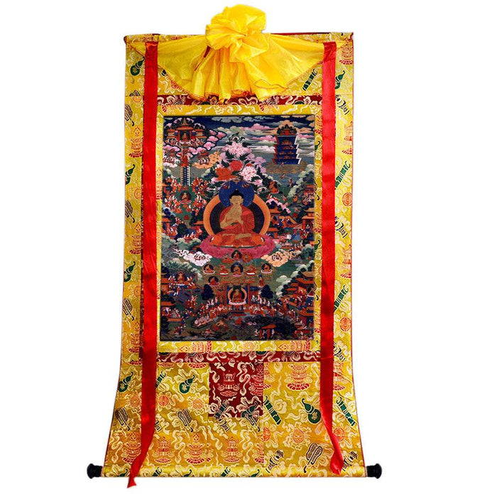 Shakyamuni Image - Tibetan thangka painting, view 8