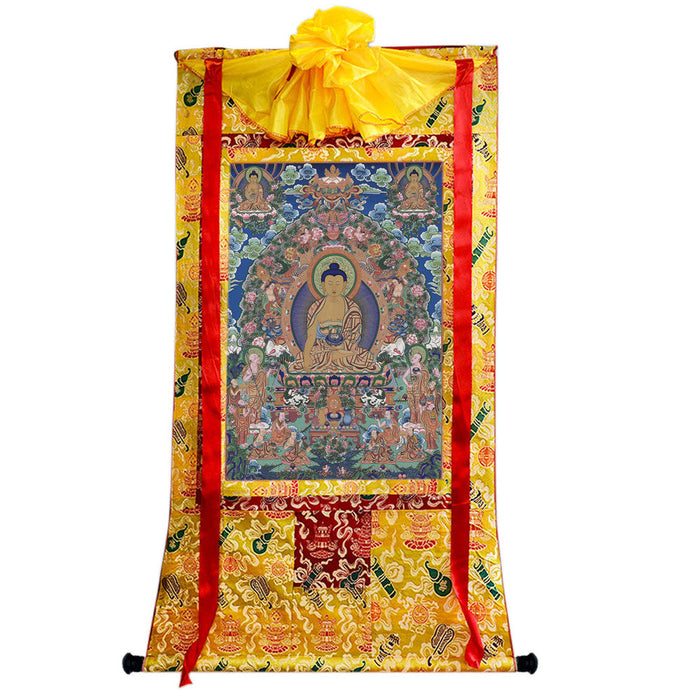 Shakyamuni Image - Tibetan thangka painting, view 8