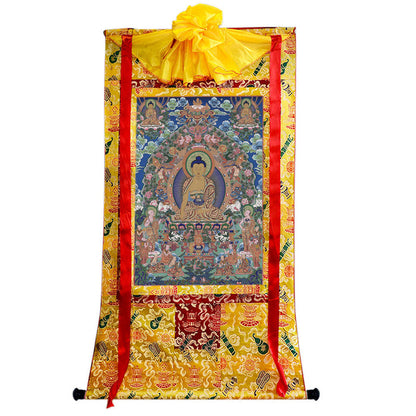 Shakyamuni Image - Tibetan thangka painting, view 8