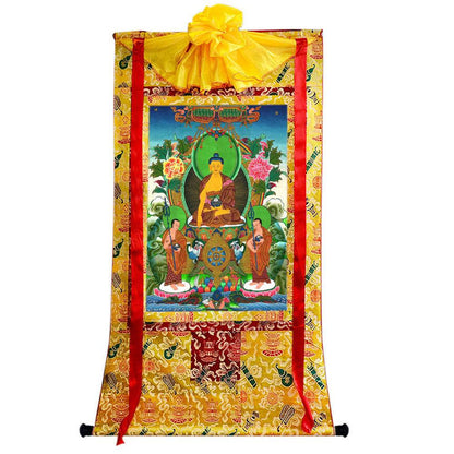 Shakyamuni Image - Tibetan thangka painting, view 8