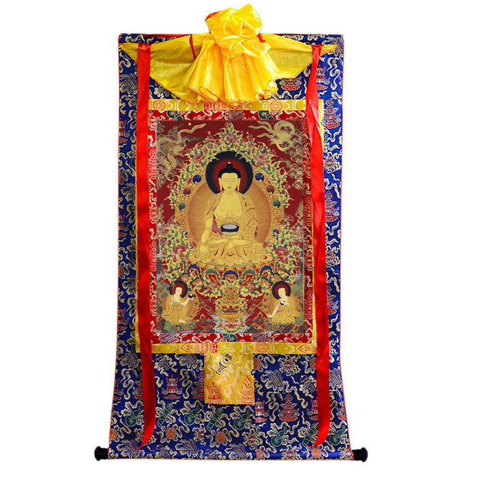 Shakyamuni - Tibetan thangka painting, view 4