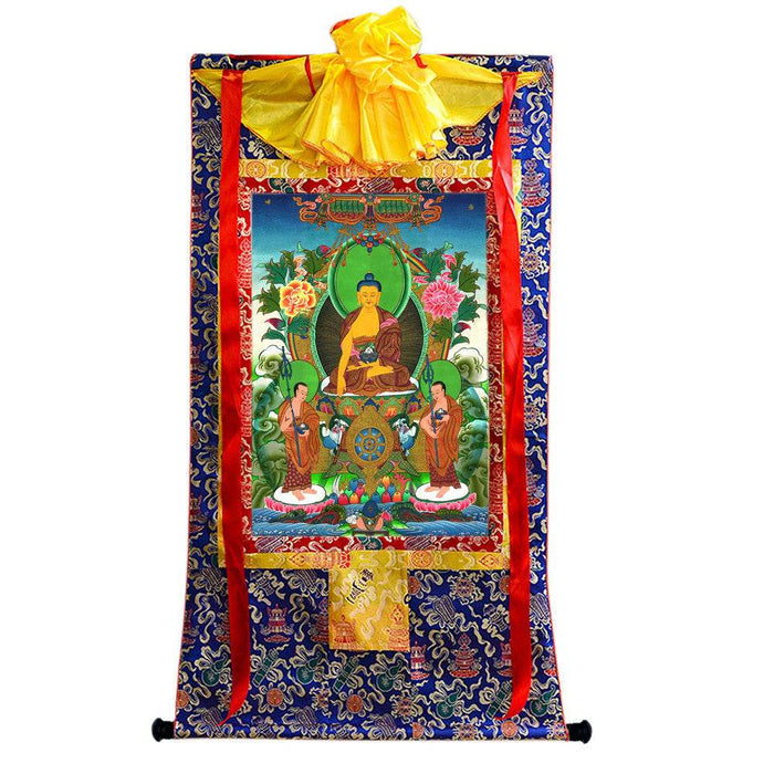Shakyamuni - Tibetan thangka painting, view 4