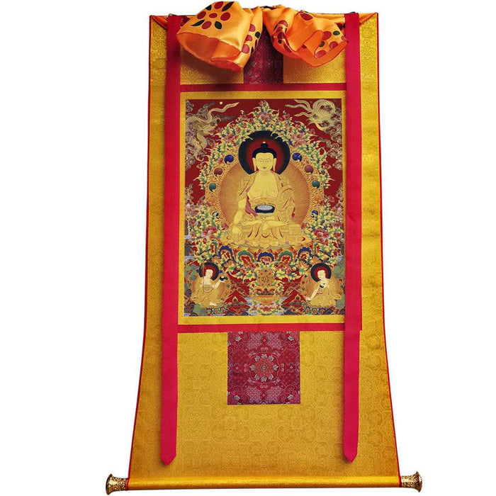 Shakyamuni - Tibetan thangka painting, view 6