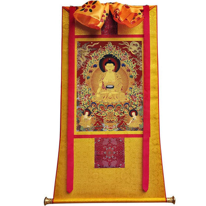 Shakyamuni - Tibetan thangka painting, view 6